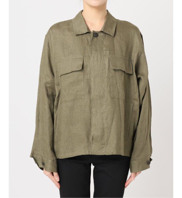 JOURNAL STANDARD「《追加3》リネンミリタリージャケット」|ミリタリージャケット|