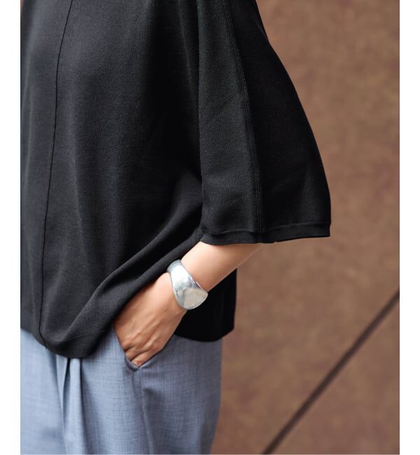 FRAMeWORK「ダブルジャガードハーフスリーブニット」|ニット・セーター|