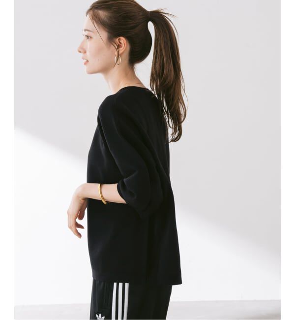 FRAMeWORK「ダブルジャガードハーフスリーブニット」|ニット・セーター|