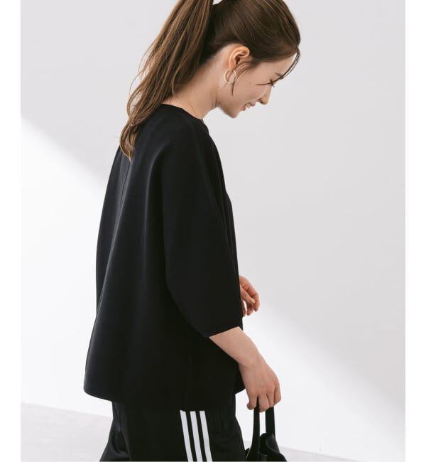 FRAMeWORK「ダブルジャガードハーフスリーブニット」|ニット・セーター|