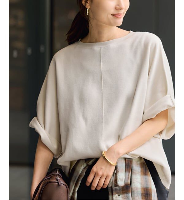 FRAMeWORK「ダブルジャガードハーフスリーブニット」|ニット・セーター|