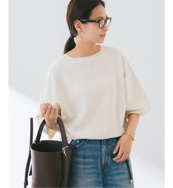 FRAMeWORK「ダブルジャガードハーフスリーブニット」|ニット・セーター|