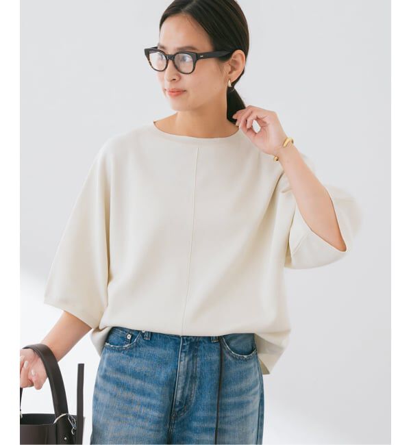 FRAMeWORK「ダブルジャガードハーフスリーブニット」|ニット・セーター|