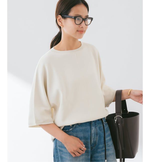 FRAMeWORK「ダブルジャガードハーフスリーブニット」|ニット・セーター|