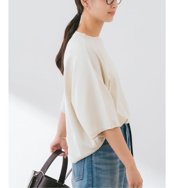 FRAMeWORK「ダブルジャガードハーフスリーブニット」|ニット・セーター|