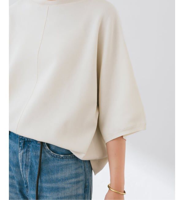 FRAMeWORK「ダブルジャガードハーフスリーブニット」|ニット・セーター|