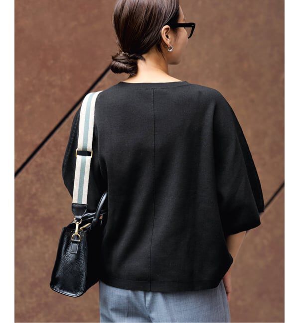 FRAMeWORK「ダブルジャガードハーフスリーブニット」|ニット・セーター|