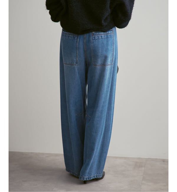 NOBLE「《追加》スージングデニムフォルムタックパンツ」|デニム|