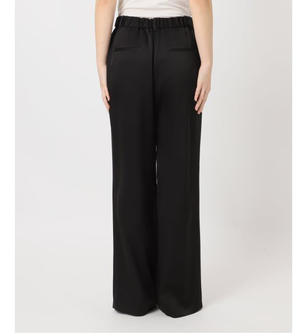 NOBLE「《新色》ルナサテンナローフレアタックパンツ」|スラックス|