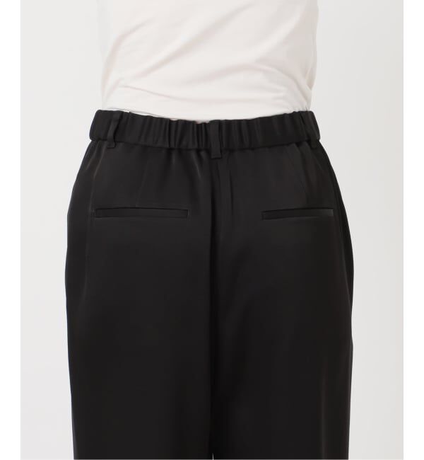 NOBLE「《新色》ルナサテンナローフレアタックパンツ」|スラックス|