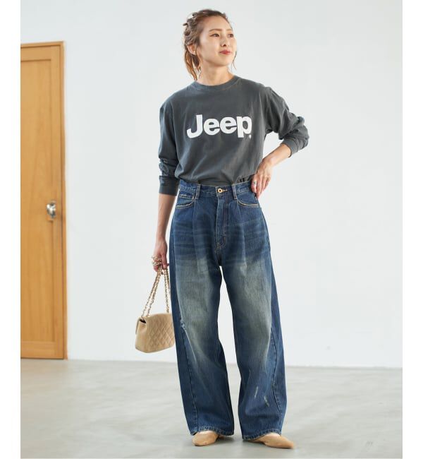 Spick and Span「《WEB限定 / 追加2予約》5 1/2 TUCKBARREL DENIM」|デニム|