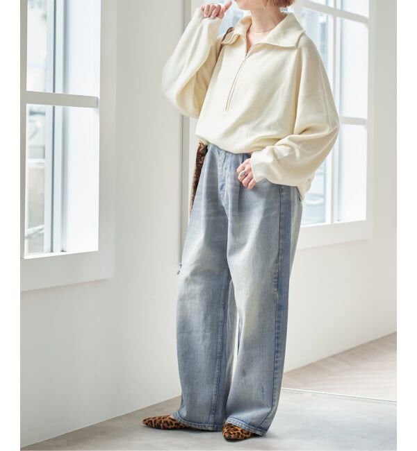 Spick and Span「《WEB限定 / 追加2予約》5 1/2 TUCKBARREL DENIM」|デニム|