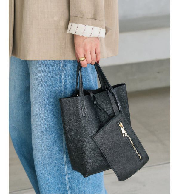  「MILLELA FIRENZE/ミレッラ METALLIC MINI TOTE」|トートバッグ|ブラック