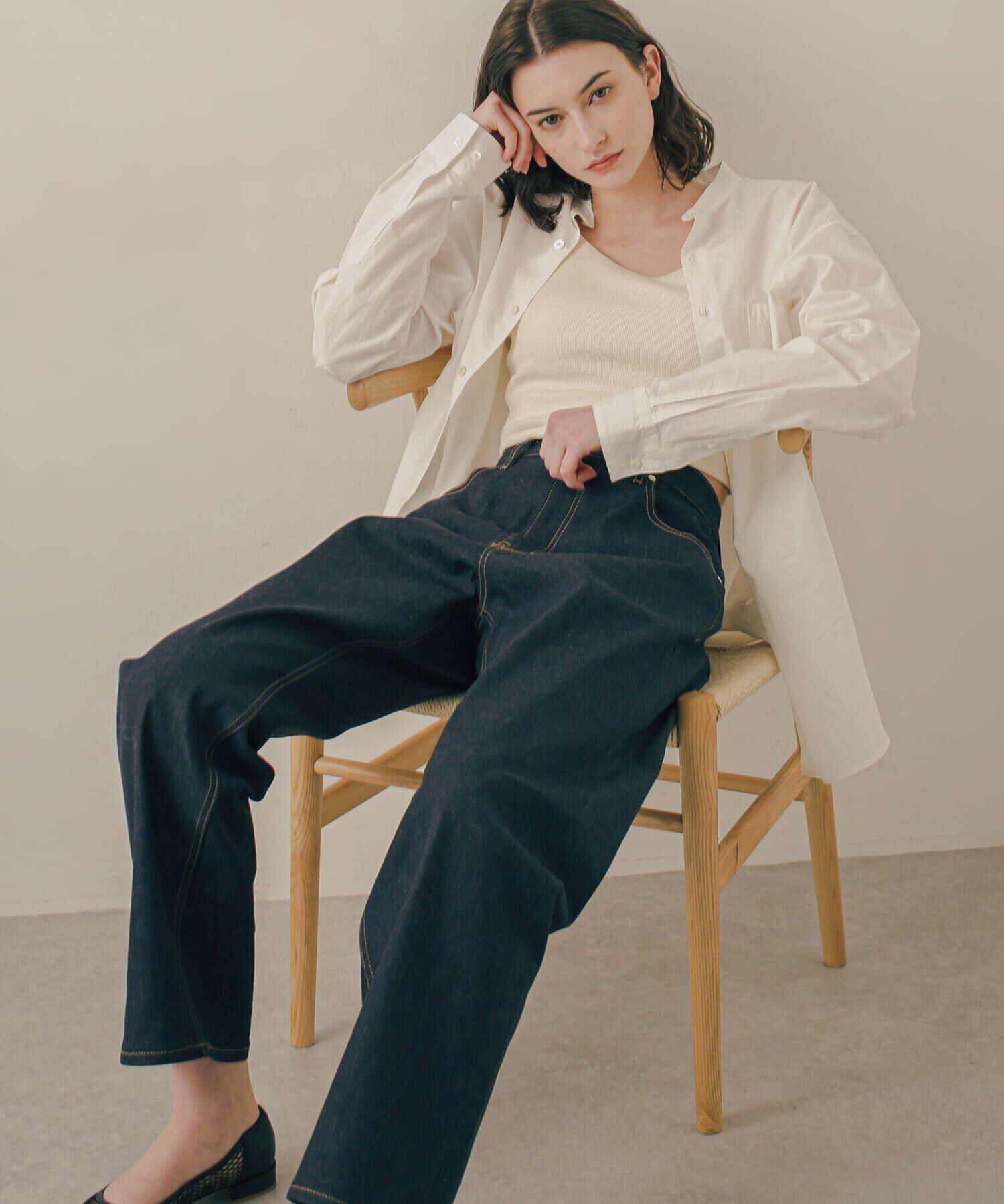 nano･universe「LB.03/｢ESSENTIAL LINE｣ノンフェイドバギーデニム」|デニム|