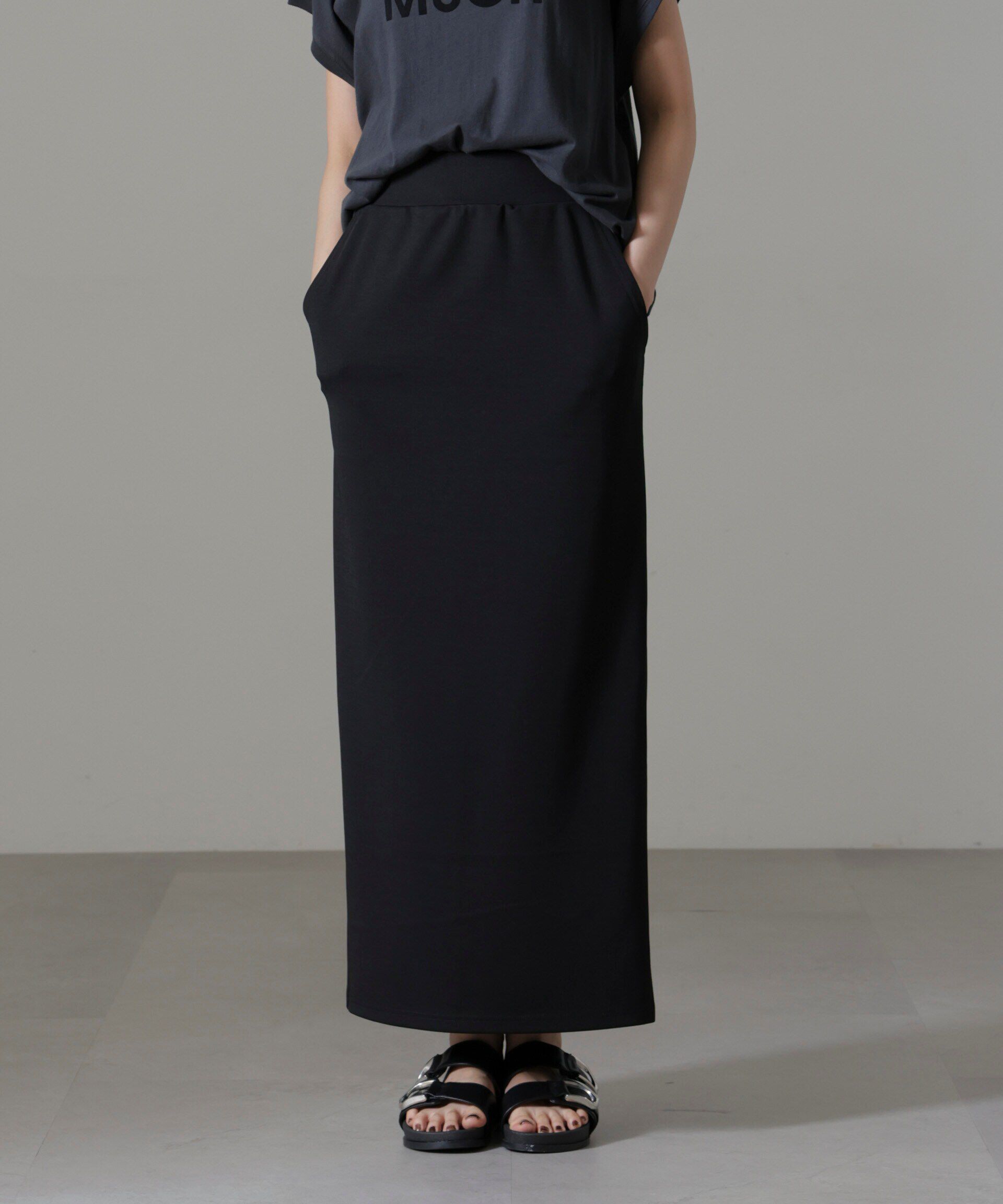 nano･universe「ポンチカットIラインマキシスカート」|スカート|
