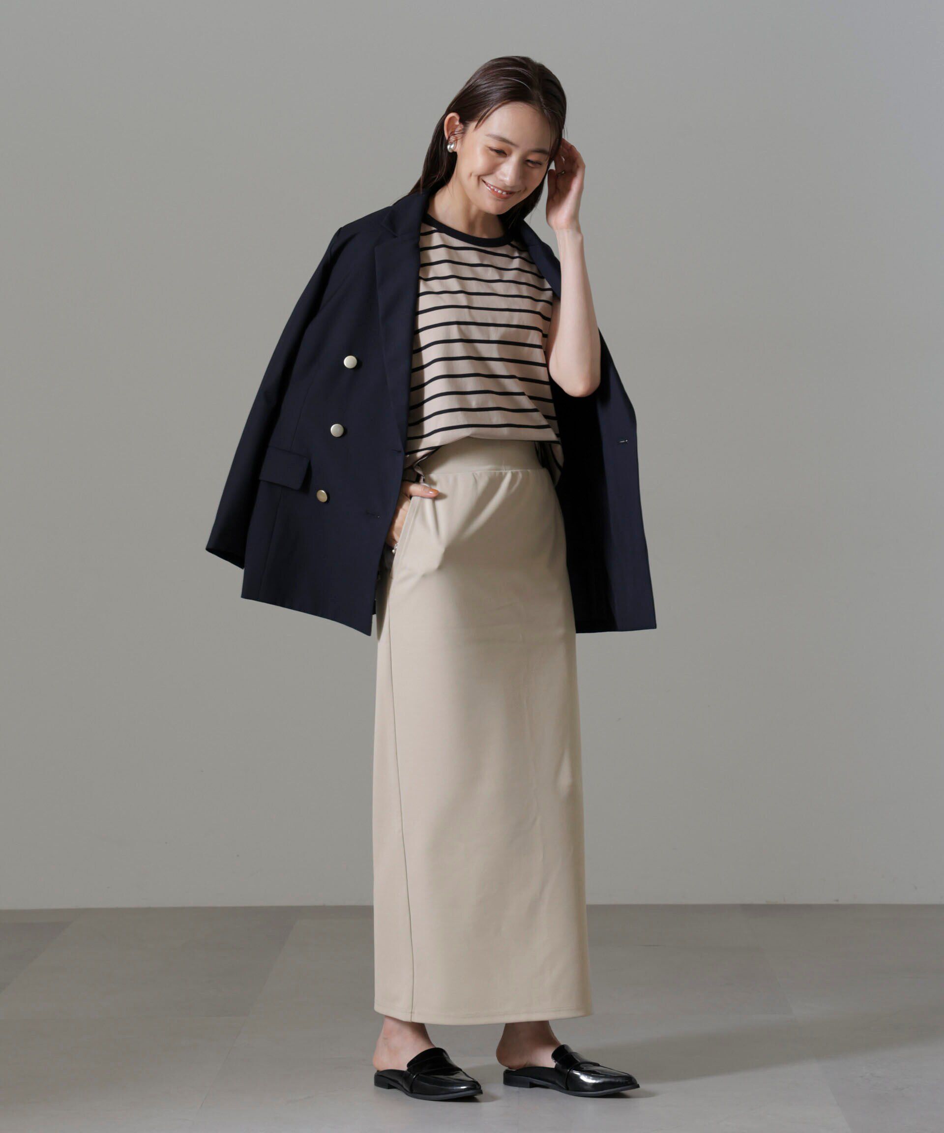 nano･universe「ポンチカットIラインマキシスカート」|スカート|