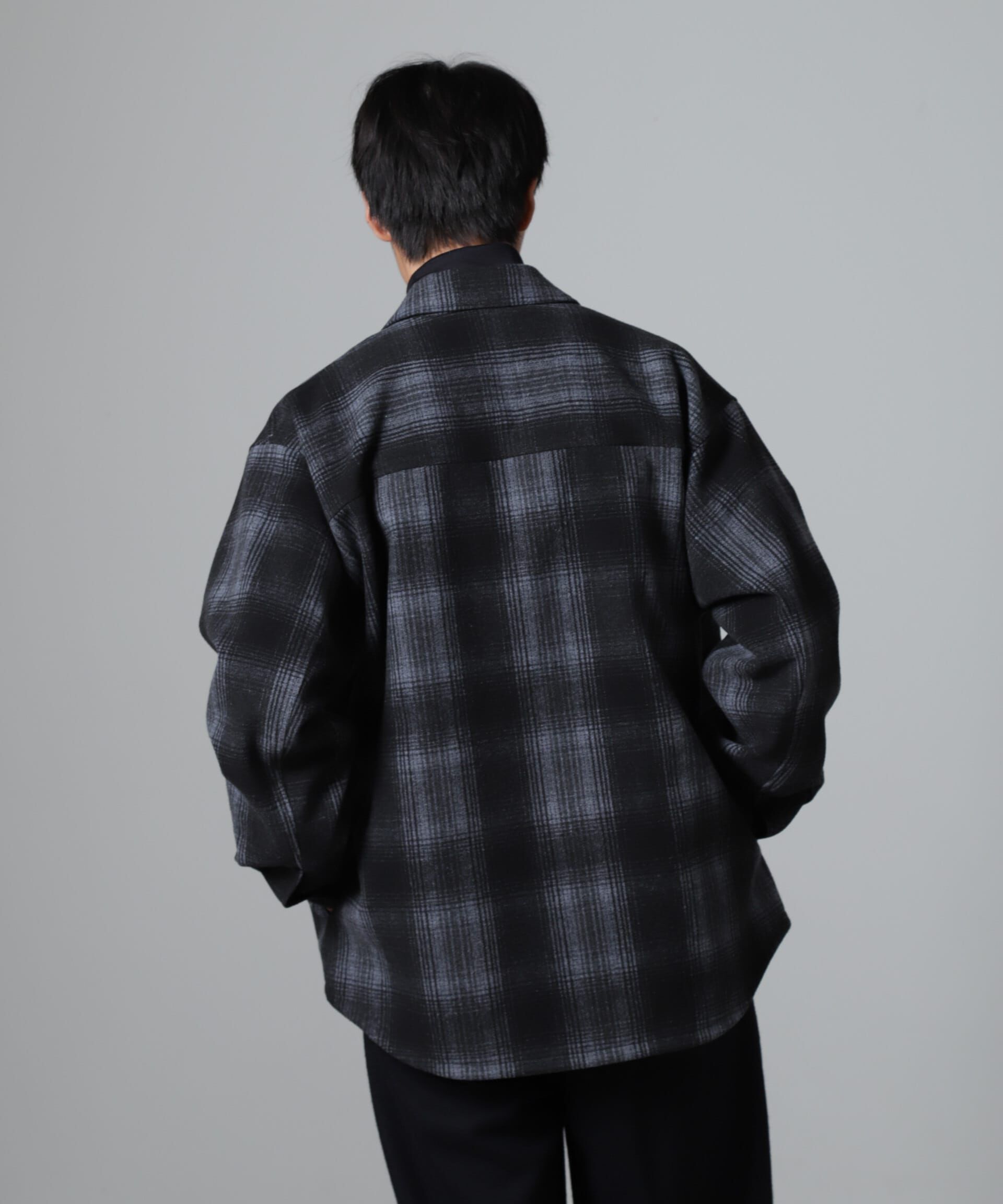 nano･universe「テックメルトン CPOパターンチェックシャツブルゾン」|ブルゾン・スタジャン|