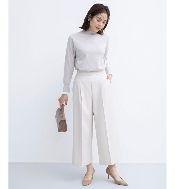 組曲「【美シルエット・ストレッチ・シワになりにくい】オシャクロス ガウチョパンツ」|その他|