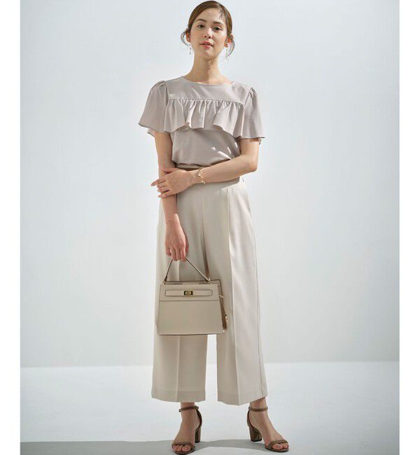 組曲「【美シルエット・ストレッチ・シワになりにくい】オシャクロス ガウチョパンツ」|その他|