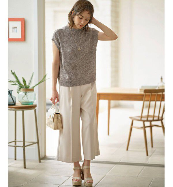 組曲「【美シルエット・ストレッチ・シワになりにくい】オシャクロス ガウチョパンツ」|その他|