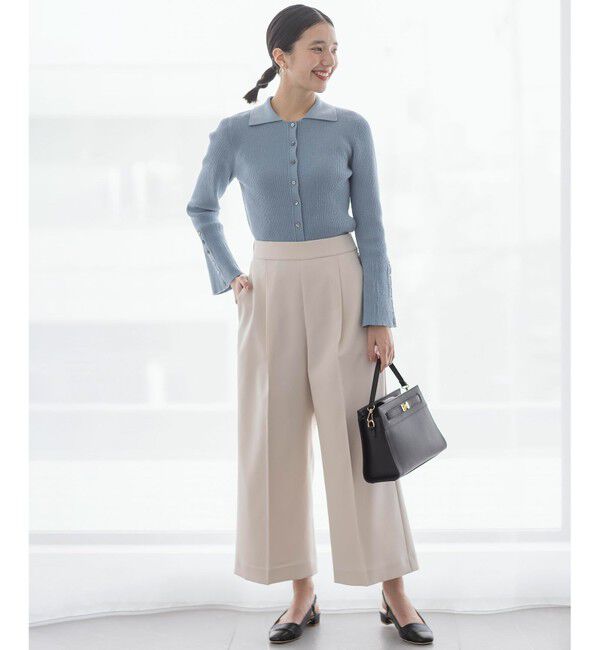 組曲「【美シルエット・ストレッチ・シワになりにくい】オシャクロス ガウチョパンツ」|その他|