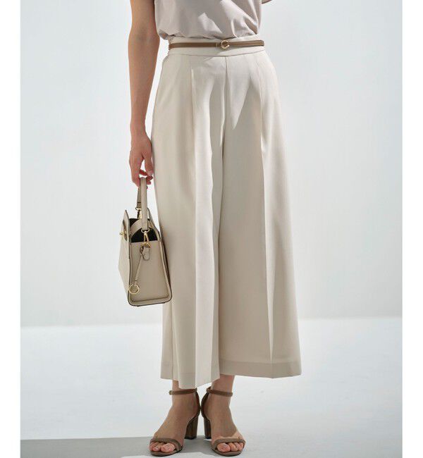 組曲「【美シルエット・ストレッチ・シワになりにくい】オシャクロス ガウチョパンツ」|その他|