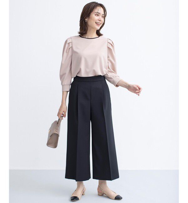 組曲「【美シルエット・ストレッチ・シワになりにくい】オシャクロス ガウチョパンツ」|その他|