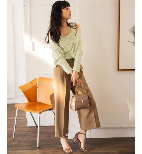 組曲「【美シルエット・ストレッチ・シワになりにくい】オシャクロス ガウチョパンツ」|その他|