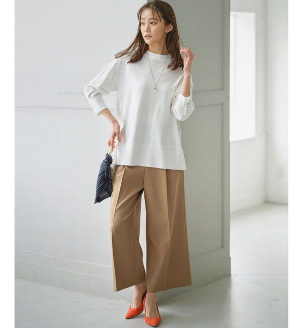 組曲「【美シルエット・ストレッチ・シワになりにくい】オシャクロス ガウチョパンツ」|その他|