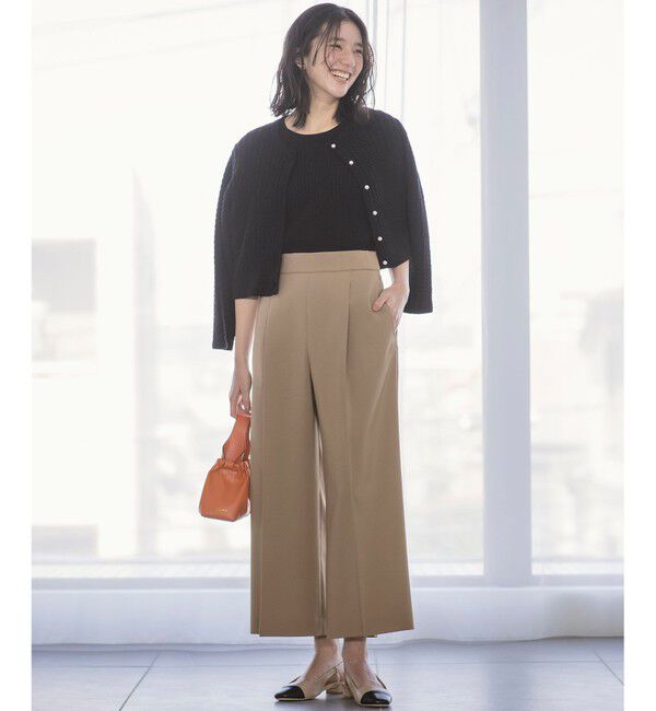 組曲「【美シルエット・ストレッチ・シワになりにくい】オシャクロス ガウチョパンツ」|その他|