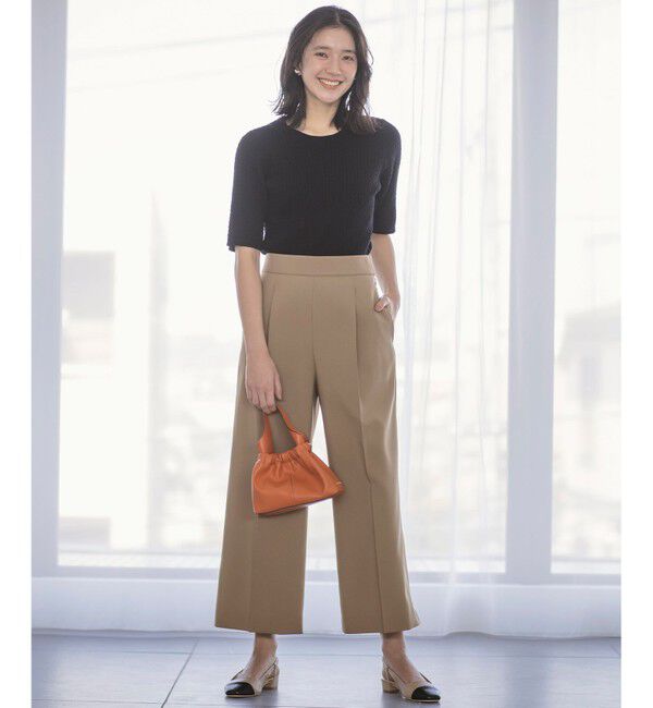 組曲「【美シルエット・ストレッチ・シワになりにくい】オシャクロス ガウチョパンツ」|その他|