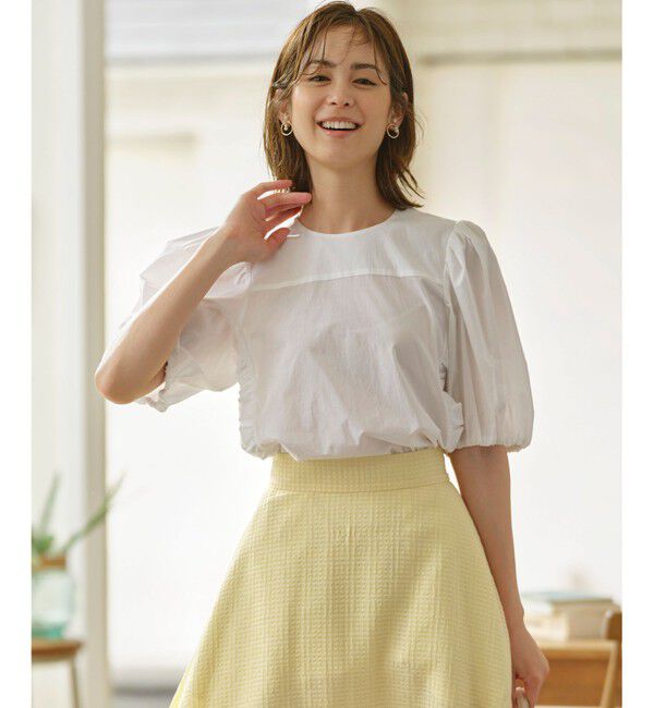 組曲「コットンローン ボリュームスリーブブラウス」|シャツ・ブラウス|アイボリー系