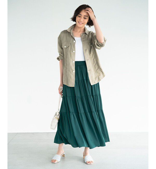 自由区「【セット可/洗える】テンセルデニム シャケット」|シャツ・ブラウス|