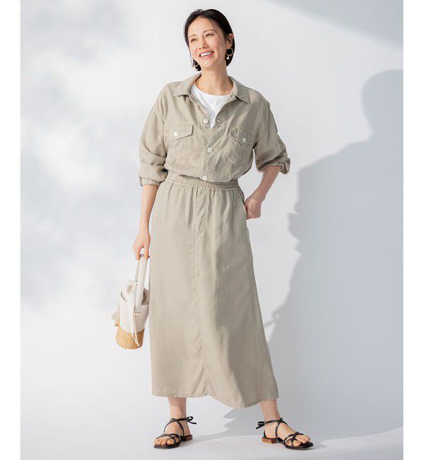 自由区「【セット可/洗える】テンセルデニム シャケット」|シャツ・ブラウス|