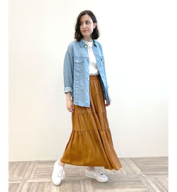 自由区「【セット可/洗える】テンセルデニム シャケット」|シャツ・ブラウス|