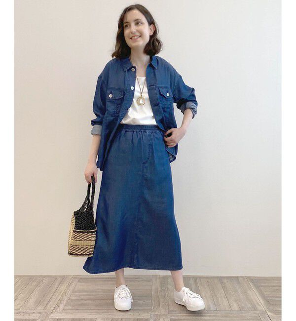 自由区「【セット可/洗える】テンセルデニム シャケット」|シャツ・ブラウス|