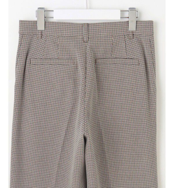 自由区「【撥水加工・洗える】TRギャバチェック柄ストレート パンツ」|その他|