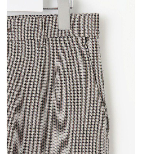 自由区「【撥水加工・洗える】TRギャバチェック柄ストレート パンツ」|その他|