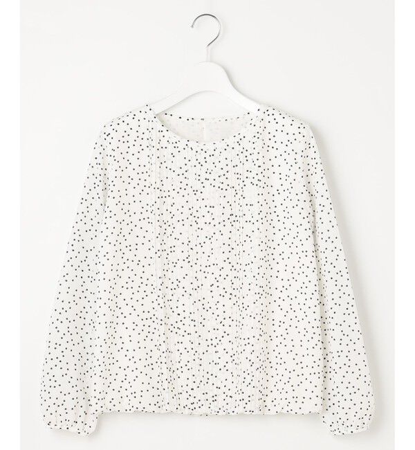 自由区「【洗える】ロイヤルシフォンドット柄 ブラウス」|シャツ・ブラウス|