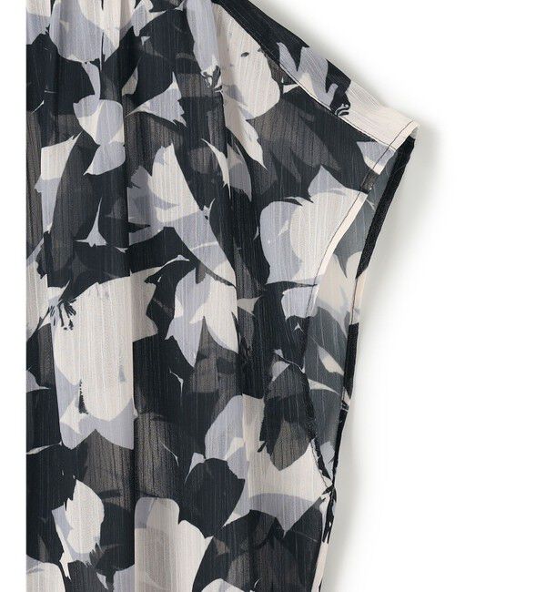 23区「【洗える】Ratti シャドーフラワー プリント ブラウス」|シャツ・ブラウス|