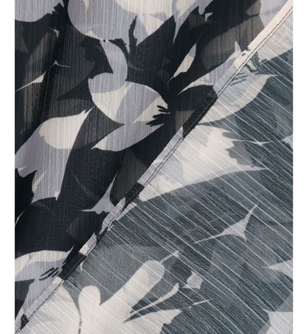 23区「【洗える】Ratti シャドーフラワー プリント ブラウス」|シャツ・ブラウス|