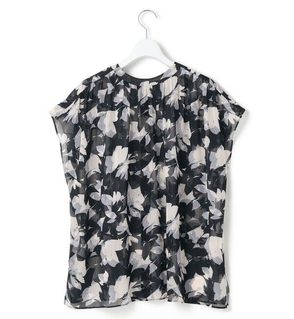 23区「【洗える】Ratti シャドーフラワー プリント ブラウス」|シャツ・ブラウス|