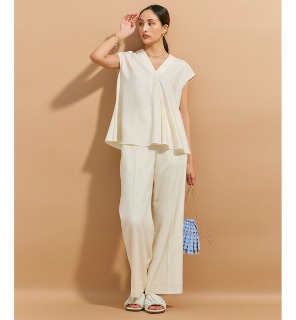 BEIGE,「【L-size】CAROLE / ペプラムブラウス」|シャツ・ブラウス|