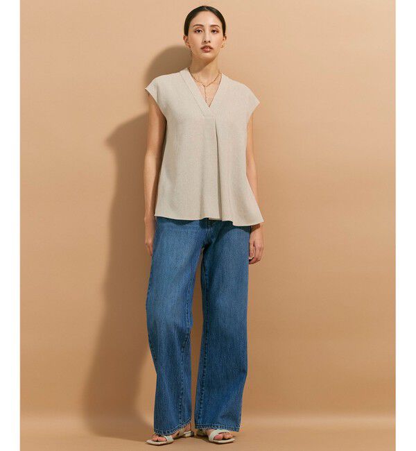 BEIGE,「【L-size】CAROLE / ペプラムブラウス」|シャツ・ブラウス|