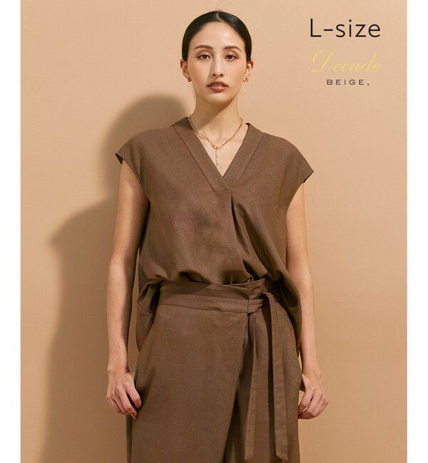 BEIGE,「【L-size】CAROLE / ペプラムブラウス」|シャツ・ブラウス|Mocha