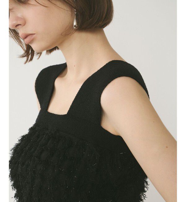  「フリンジニットベアトップ」|ニット・セーター|