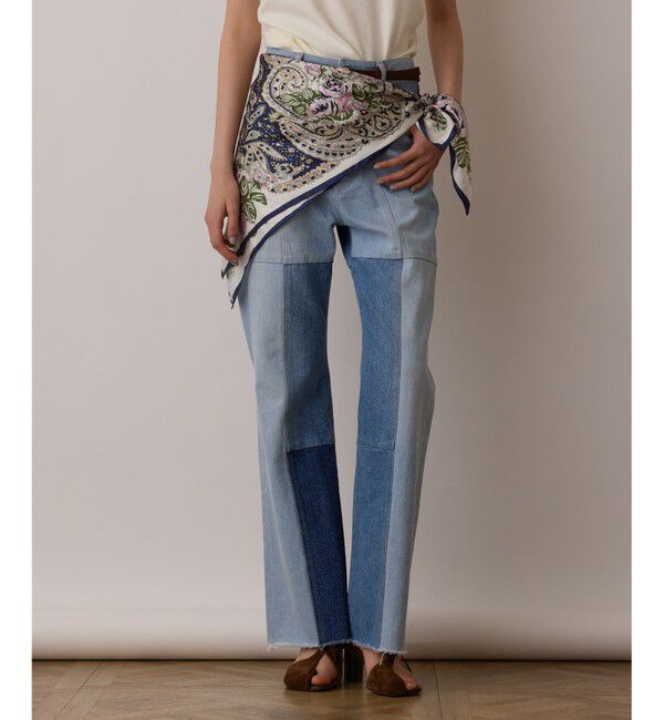 GRACE CONTINENTAL「フラワーペイズリースカーフ」|バンダナ・スカーフ|