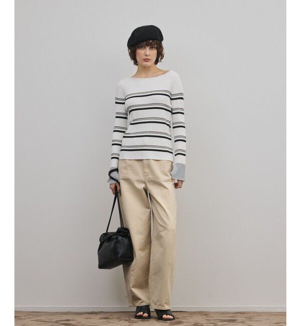 Diagram「ラメボーダーニットトップ」|ニット・セーター|