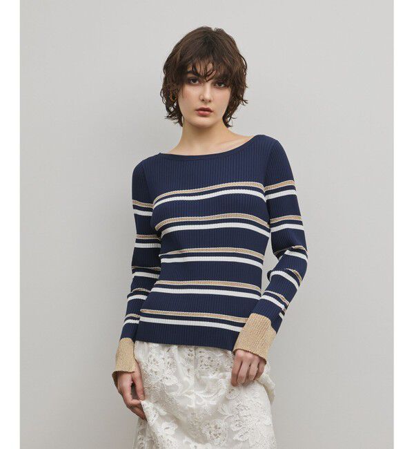 Diagram「ラメボーダーニットトップ」|ニット・セーター|