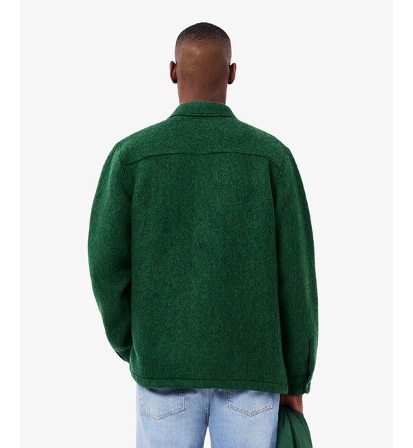 LACOSTE「ウールブレンドフェルトオーバーサイズ アウターシャツ」|シャツ・ブラウス|